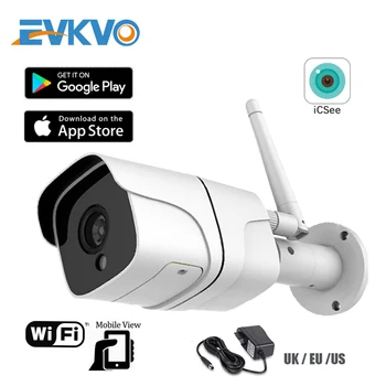 

EVKVO 1080P Full HD 2MP Wireless WiFi IP Camera Audio Motion Detection Outdoor Camera WiFi IR Night Vision ONVIF P2P Baby Camera