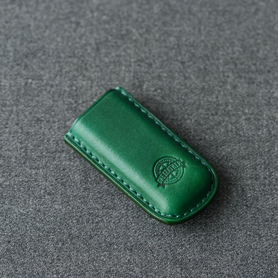 Exquisite Short Style Holster Travel Pocket Portable Cigarette Lighter Cowhide Leather Case Creative Handmade Men's Hipsters Gifts