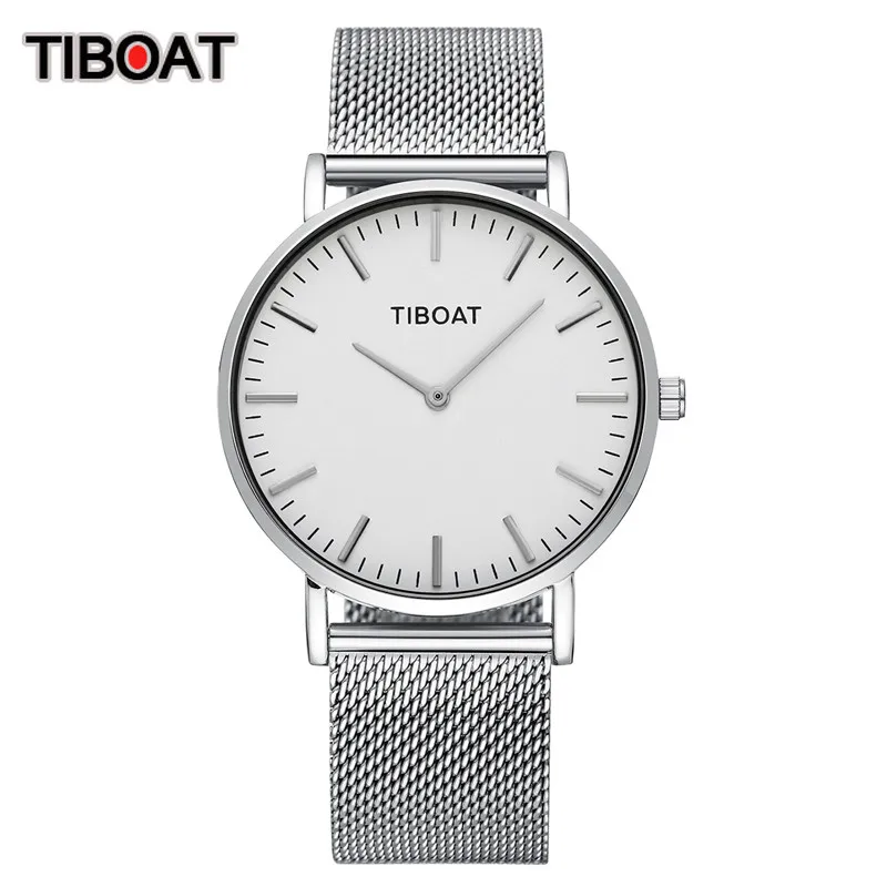 silver white TIBOAT, высокое качество, женские часы, Роскошные, Япония, кварцевый механизм, нержавеющая сталь, розовое золото, водонепроницаемые наручные часы, relogio feminino - Цвет: silver white