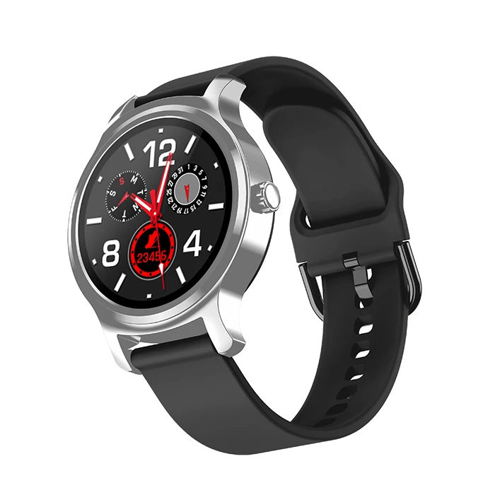 Silver silicone R2 Смарт-часы Bluetooth монитор сердечного ритма часы напоминание о звонке музыка Playe фитнес-трекер smartwatch - Цвет: Silver silicone