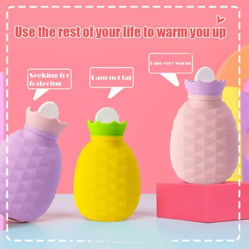 

Pineapple Shape Silicone Hot Water Bottle Hand Warmer Winter Warming Bag 200ml PI669