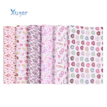Ткань Xugar из искусственной кожи с розовым принтом, 22*30 см Ткань Xugar из искусственной кожи с розовым принтом, 22*30 см