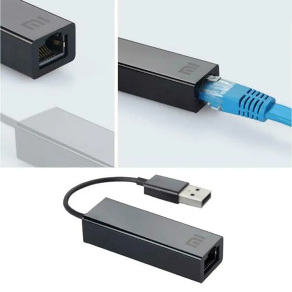 Original Xiaomi USB to Ethernet Card RJ45 Adapter Cable External 10/100Mbps for mi BOX 3 3C 3S 4 4C SE Laptop PC Notebook Usb2.0