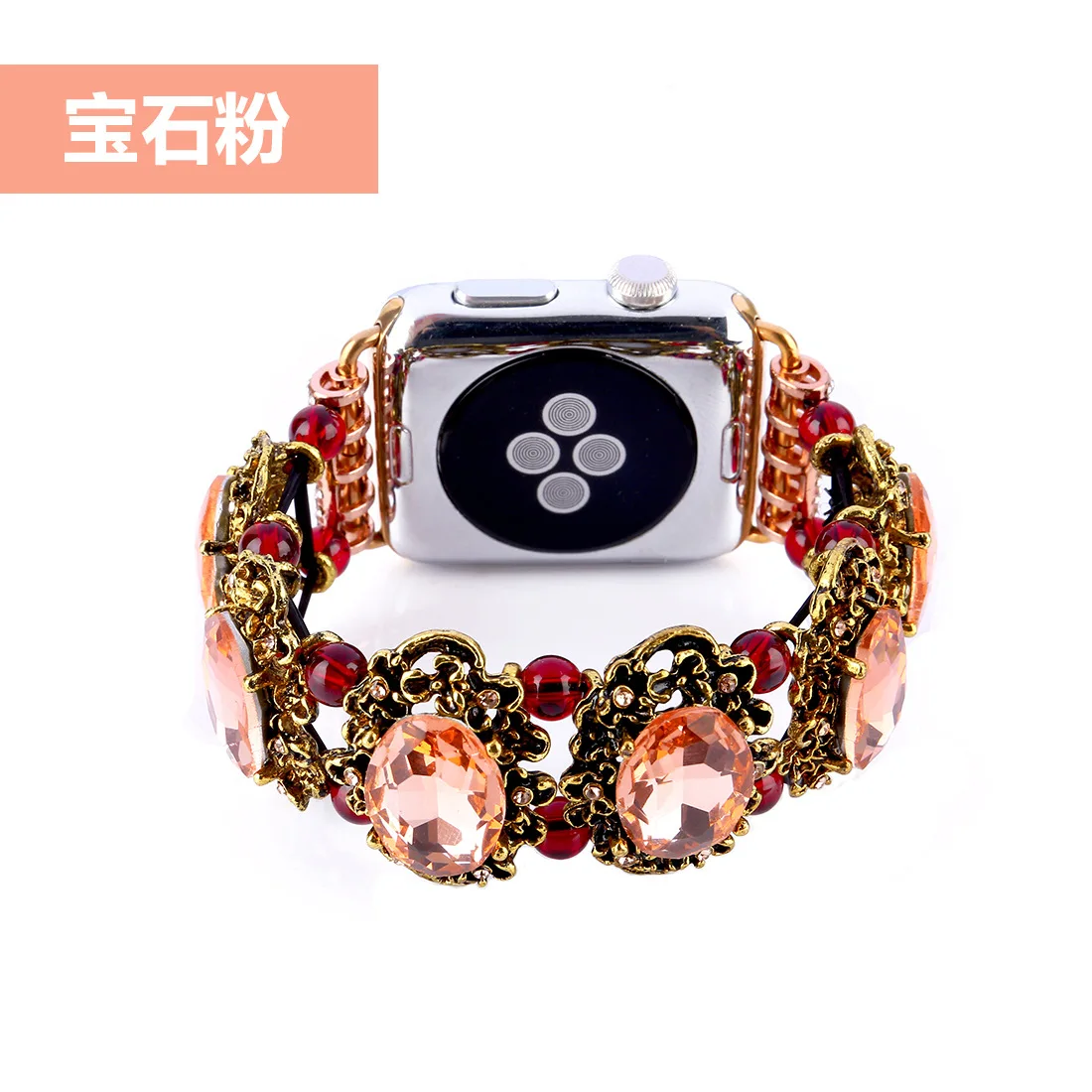 Женский ювелирный ремень, ремешок для Apple Watch, хит, 38 мм/42 мм, светящийся жемчужный рубиновый бирюзовый браслет для IWatch 4 3 2 1, браслет
