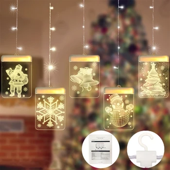 

Christmas String Lights, LED Christmas Decorations USB Charging Remote Control f 449C
