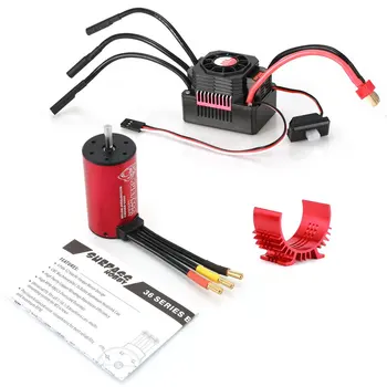 

SURPASSHOBBY KK 3665 2900KV Brushless Motor with 80A Waterproof ESC for 2S 3S 1:10 Racing Drift Car Model with Heat Sink