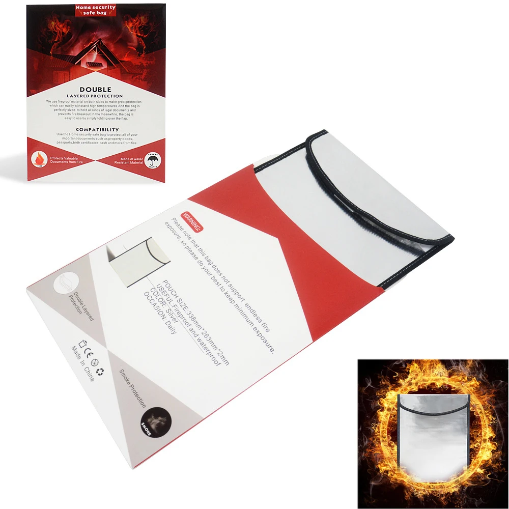 1 шт. огнеупорная Сумка для документов сумка денег паспорт ценные вещи учетная