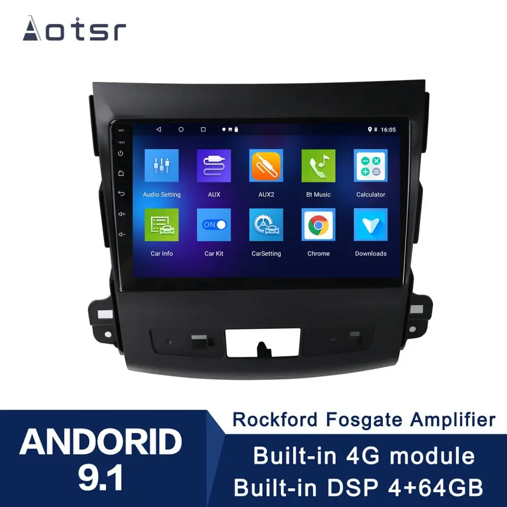 

9" Android 9.0 IPS Car Radio Play GPS Navi For Mitsubishi Outlander 2006 2007 2008 2009 2010 2011 Head Unit Multimedia Player