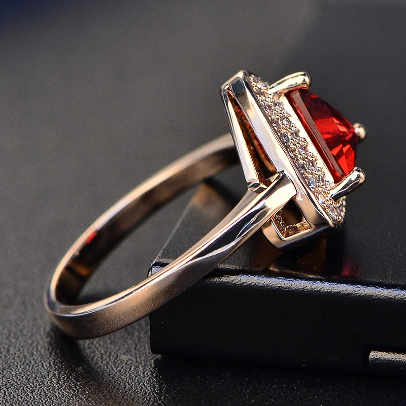 Роскошное модное рубиновое кольцо кольца из стерлингового серебра 925 для женщин драгоценные камни натуральное для драгоценное серебряное кольцо обручальное кольцо с голубым топазом