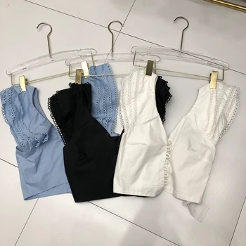 

Summer Crop Top Woman New Slim Fit All-match Sleeveless Shirt Short Tank Top Ladies Sexy Streetwear Tops