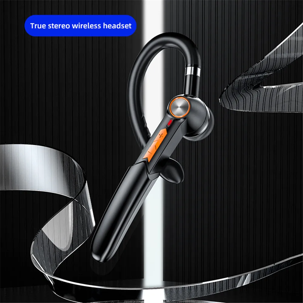 5 0 Bluetooth Headset Handsfree Fingerprint Touch HIFI Wireless Earphone for iPhone Xiaomi Waterproof Earpiece With Mic HD Call