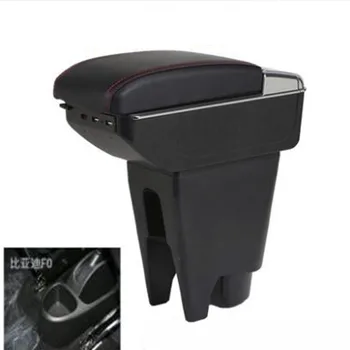 

For Peugeot 107 armrest box USB Charging heighten Double layer central Store content cup holder ashtray accessories
