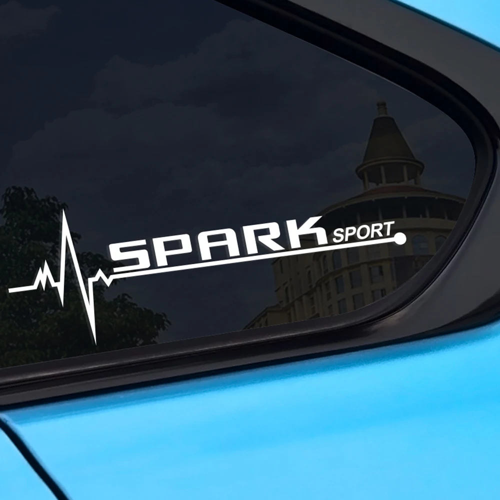 2 шт. автомобиля боковое окно Светоотражающие виниловые наклейки для Chevrolet Spark Авто водонепроницаемые оконные украшения наклейки
