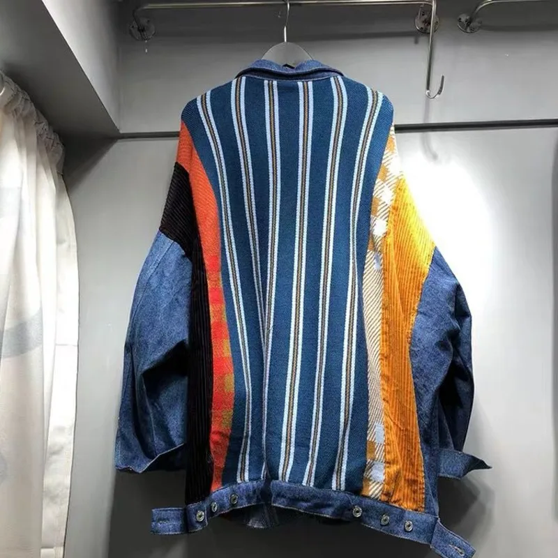 [EWQ] 2020 Spring Autumn New Patchwork Striped