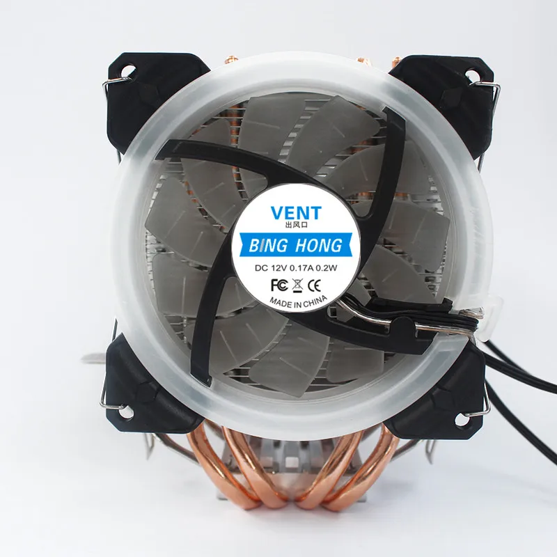 Tubo de Cobre Ventilador de Refrigeração Bing Hong Duplo Torre Cpu Cooler Lga 775 1155 1366 2011 X79 X99 Amd3 Am4 Universal pc Silencioso Rgb Pwm 4 - Imagem 4