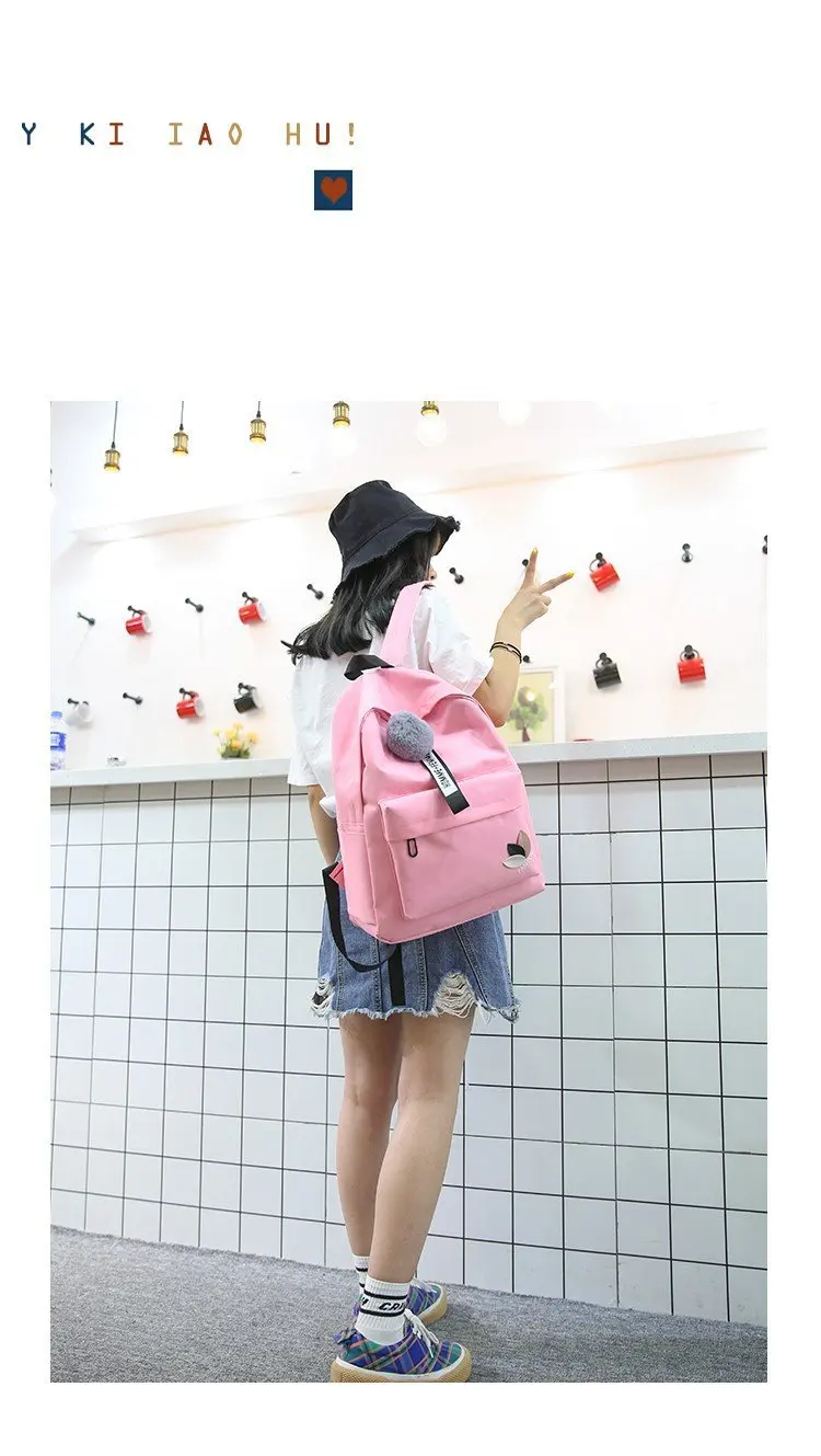 INS School Bag Women's Korean-style High School College Student Popular Brand Campus Simple MORI Series Vintage Sense GIRL'S Bac