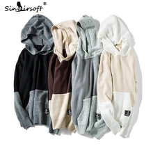 Дизайн повседневные мужские свитера с длинными рукавами пуловеры Теплые с капюшоном пэчворк осень зима мода уличная верхняя одежда