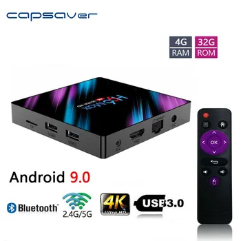 

Capsaver TV Box Android 9.0 Smart Box 4K HD 2.4G WiFi Medio Player Set Top Box 4GB 32GB Bluetooth smart tv for Home Play Youtube