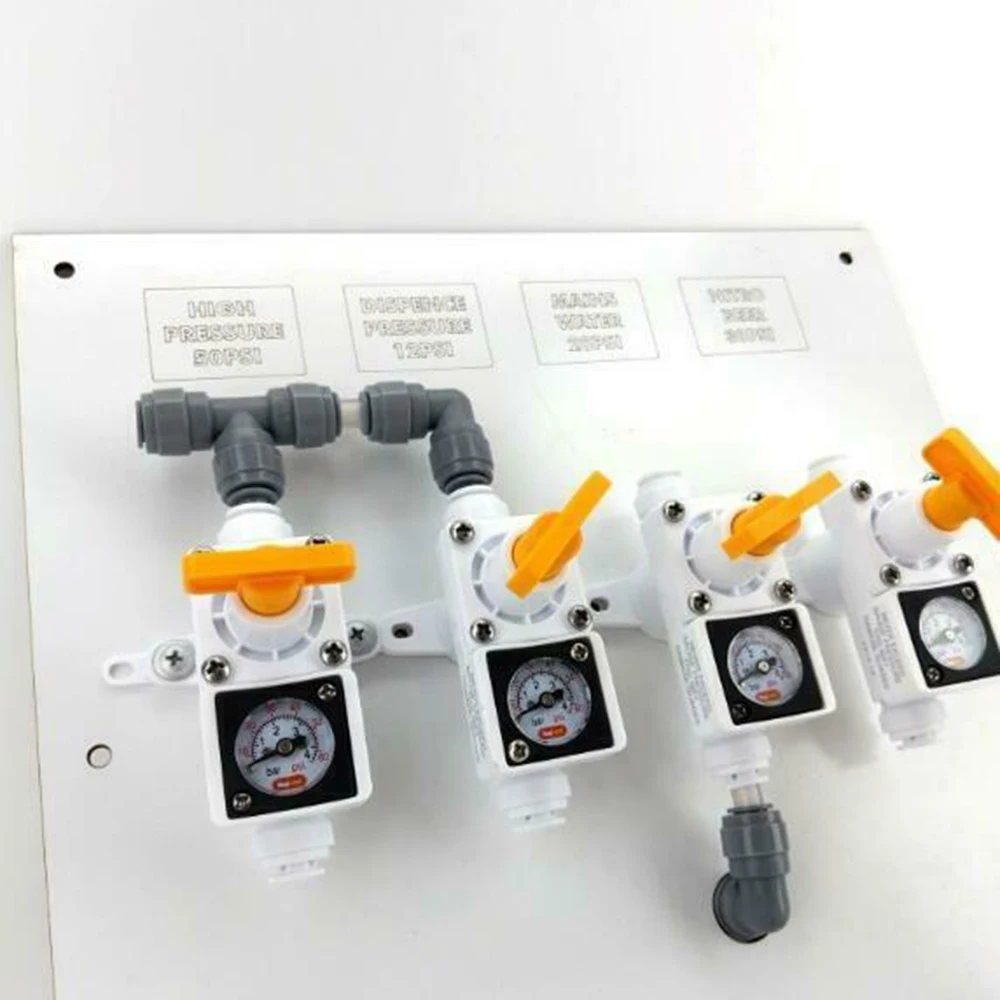 Линейный регулятор для производства пива со встроенным манометром воды или газа