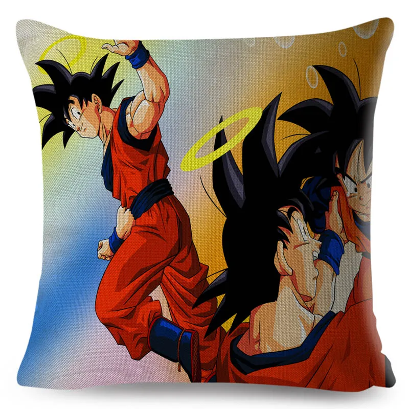 Классический Аниме Dragon Ball логотип Наволочка для дивана мультяшное украшение для дома Сон Гоку льняная наволочка 45*45 см наволочка - Цвет: 22