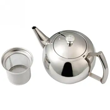 

Side Handle Office Teapot Teaware Hotel With Strainer Durable Stainless Steel Large Capacity Water Removable Home Coffee