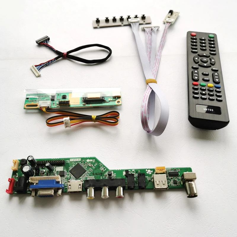 Подходит для AUO B133XN03/B133XN04 1CCFL VGA+ HDMI+ аудио+ USB+ пульт дистанционного управления 1024*768 13," панель ноутбука LVDS 20Pin ЖК-экран плата контроллера комплект
