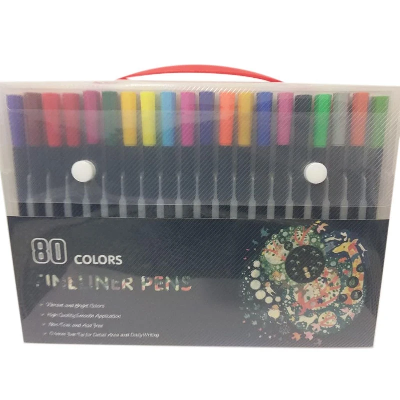 

80PCS Color Pen Marker Pen Watercolor Pen Fine Line Art Marker Pen Painting Painting Calligraphy