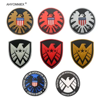

AHYONNIEX 1PC PVC 3D Military Army Tactical Morale Embroidery Patches For Clothes The Avengers Emblem Appliques Badges