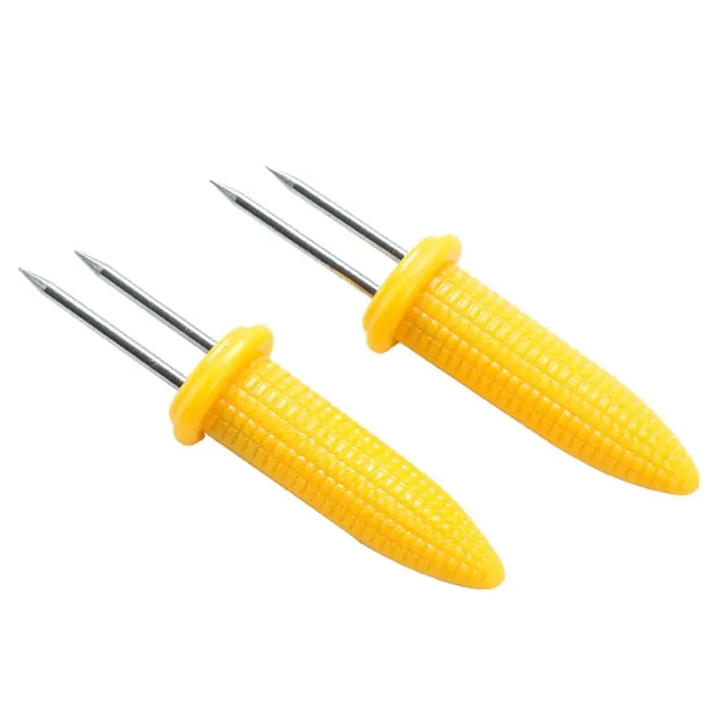Creative Corn Cob Holders BBQ Grill Prongs Grips Forks Party Food Skewers Hot Dog Meat Kitchen Tool Outdoor Barbecue Accessory | Дом и сад