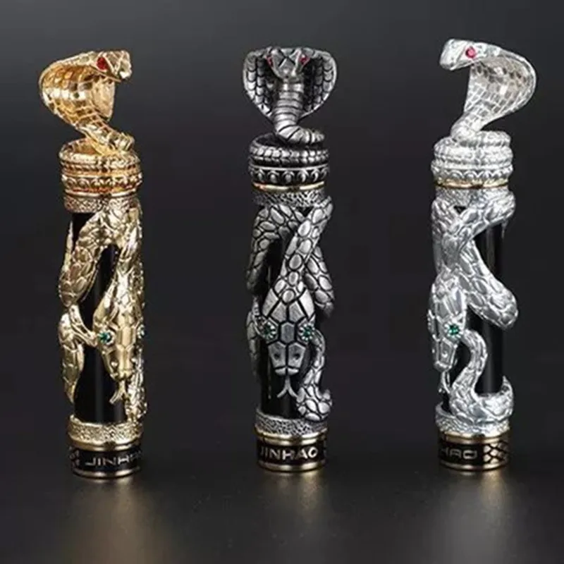 Jinhao двойной дракон/змеиная винтажная Роскошная авторучка/ручка держатель полностью Металлическая резьба тиснение Тяжелая Подарочная Ручка Коллекция