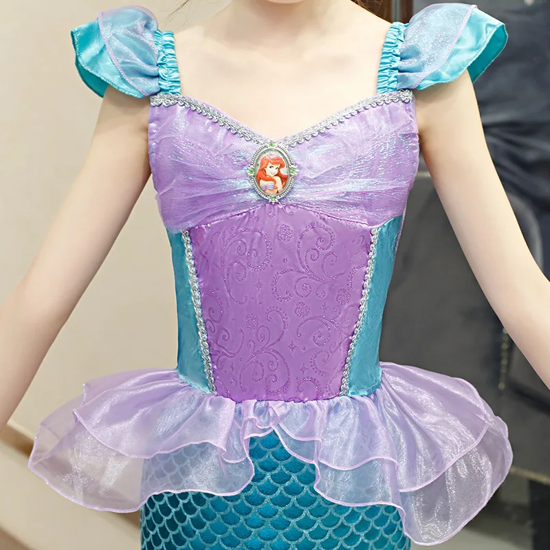 New Kids Dress for Fishtail Skirt Girls Clothes Summer Princess Dress Mermaid Girl Halloween Performance Costume