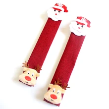 1 пара Рождественская духовка холодильник дверные ручки крышки противоскользящие ручки защитные перчатки домашний декор