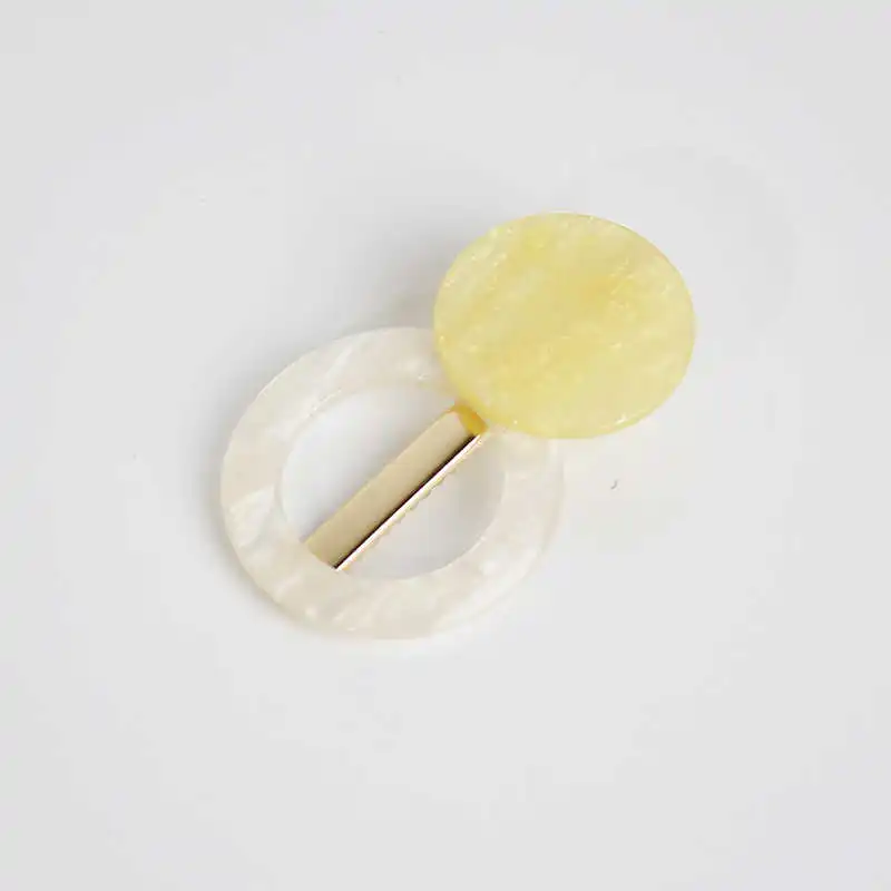 

Cute Small Fresh Color Bobby Women Hairpin Acrylic Barrette Stick Hair Accessories Clips Gift