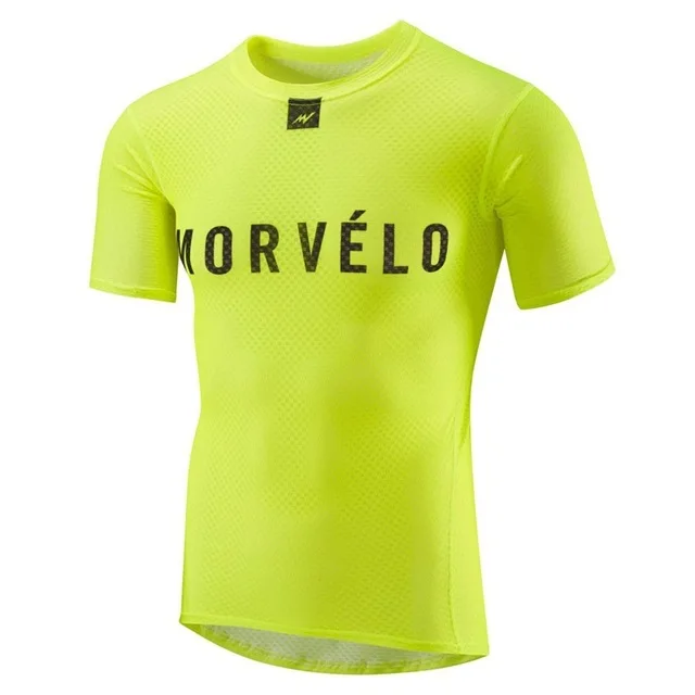 Team Morvelo,, для езды на велосипеде, базовый слой, для мужчин, летний, короткий рукав, светильник, жаккард, сетка, для езды на велосипеде, нижнее белье, capa base de ciclismo - Цвет: 6