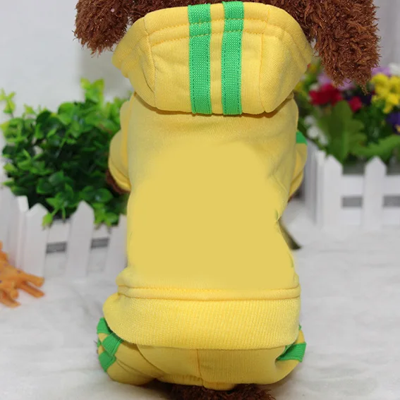 Куртки для собак теплая одежда для маленьких собак Джерси Чихуахуа Мопс французская одежда для бульдога Комбинезоны для щенка наряд XS-XXL - Цвет: Цвет: желтый