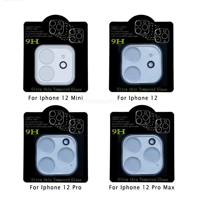 50Pcs For iPhone 12 11 pro Camera Film For iPhone 12 Pro Max Mini Full Cover Tempered Glass Camera Lens Screen Protector Glass
