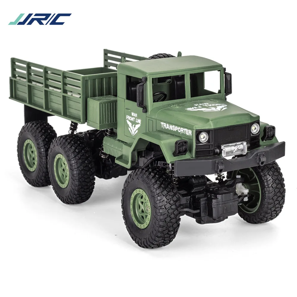 JJRC Q68 Q69 1/18 RC грузовик 2,4 г 6WD внедорожный гусеничный военный грузовик армейский автомобиль Детский подарок Дети Нескользящая игрушка подарок - Цвет: JJRC Q69 Green