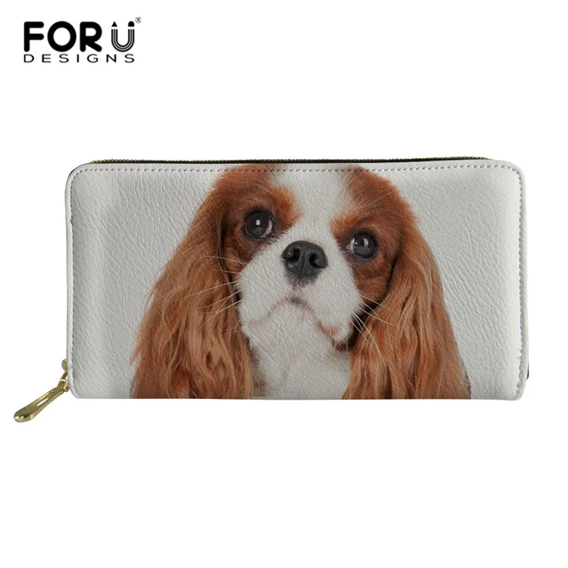 FORUDESIGNS/женские клатчи, кошельки для монет, карманный кошелек, держатель для карт, кавалер, король, Шарль, спаниель, собака, Женский Длинный кошелек - Цвет: L5454Z21