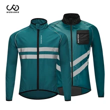 WOSAWE – veste de cyclisme pour homme, coupe-vent, imperméable, réfléchissant, ultraléger, pour vtt, vélo de montagne