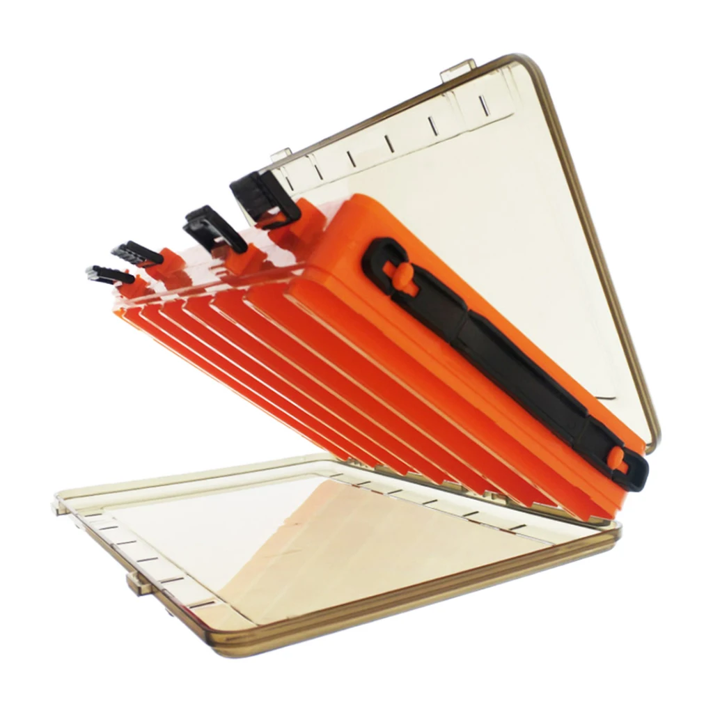 Double-Sided Fishing Lure Squid Baits Box Hook Rings Storage Box Clear Squid Jig Minnows Case Container Multipurpose Tackles Box