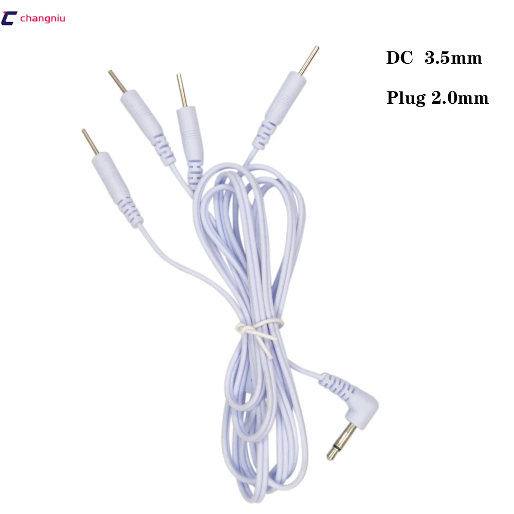 DHL 2000 шт./лот DC3.5MM электродная проволока десятки тысяч EMS машина 4-контактный кабели связи 3,5 мм многоразовые 2 мм Сделано в Китае