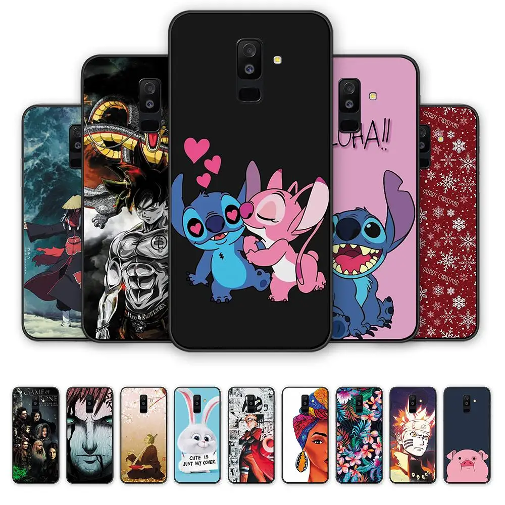 

Popular Anime Cover Silicone TPU Phone Case For Samsung A6plus Cute Flowers Animals soft back Phone Case For Samsung A6 plus
