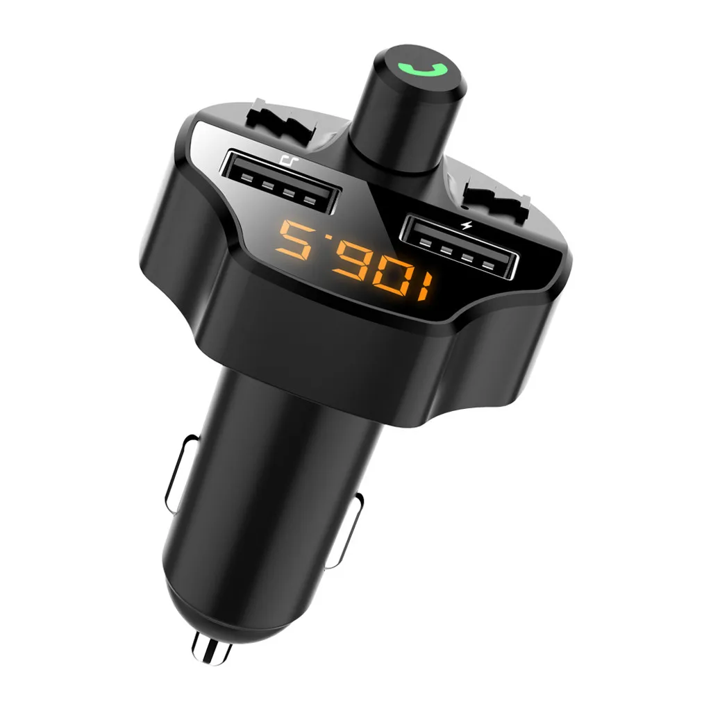 Fm-передатчик Bluetooth 5,0 Автомобильный MP3-плеер адаптер батарея напряжение снижение шума TF карта hands-free Dual USB зарядное устройство