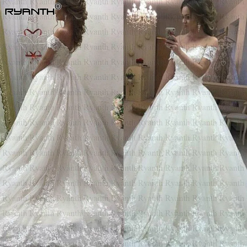 Vestido de noiva сексуальное бальное платье с открытыми плечами свадебное платье Vestidos de novia кружевное на заказ Robe de mariee