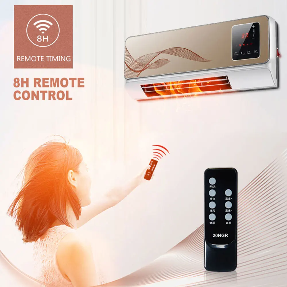 Heater Household Wall-mounted Heater Electric Heating Bathroom Quick-heating  Waterproof Energy-saving Energy-saving - AliExpress