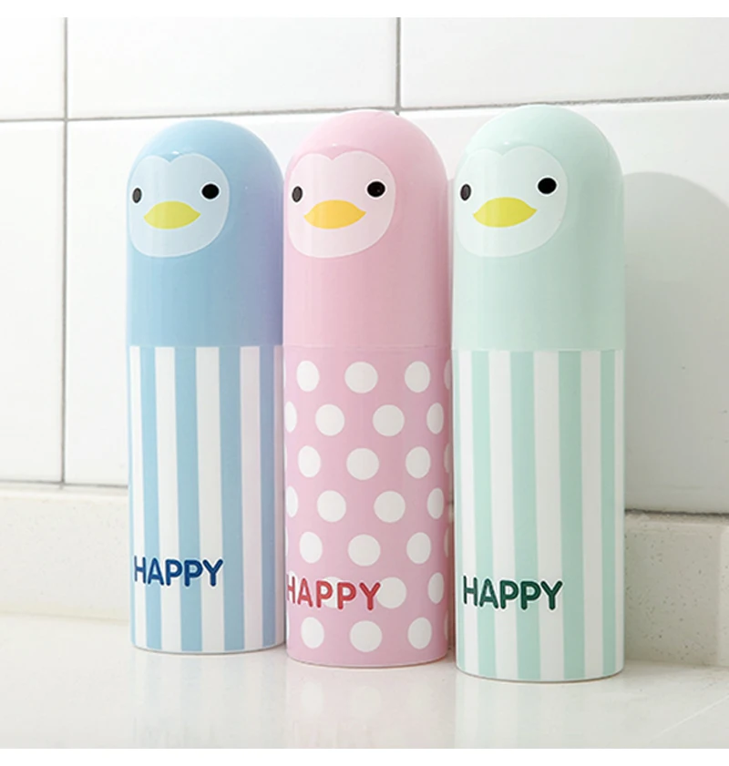Storage Organizer Cup Toothbrush Box Suit Double Portable Travel Washing Brushing Cups Sets Dental Cylinder Toothbrush