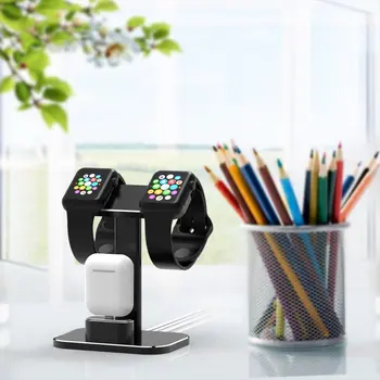 

2 in 1 Watch Stand Replacement for Apple Watch iWatch Charging Dock Station Stand Holder Aluminum Airpods Stan