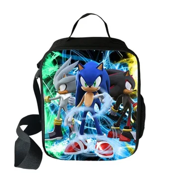 

Fashion Super Mario Bros Sonic Boom Hedgehogs Portable Lunch Bags Student Food Storage Bags Kids Picnic Travel Lunch Tote Bags