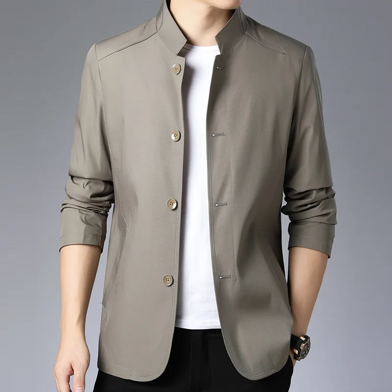 

Spring New Style 2020 Jacket Men Popular Brand Advertising Shirt Trench Coat Brand Cut the Tag off Light Luxury MEN'S Coat