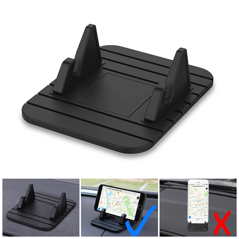 

Car Dashboard Non-slip Rubber Mat Phone Mount Holder Pad Phone Stand Bracket For Huawei iPhone Samsung Xiaomi Phone Holder